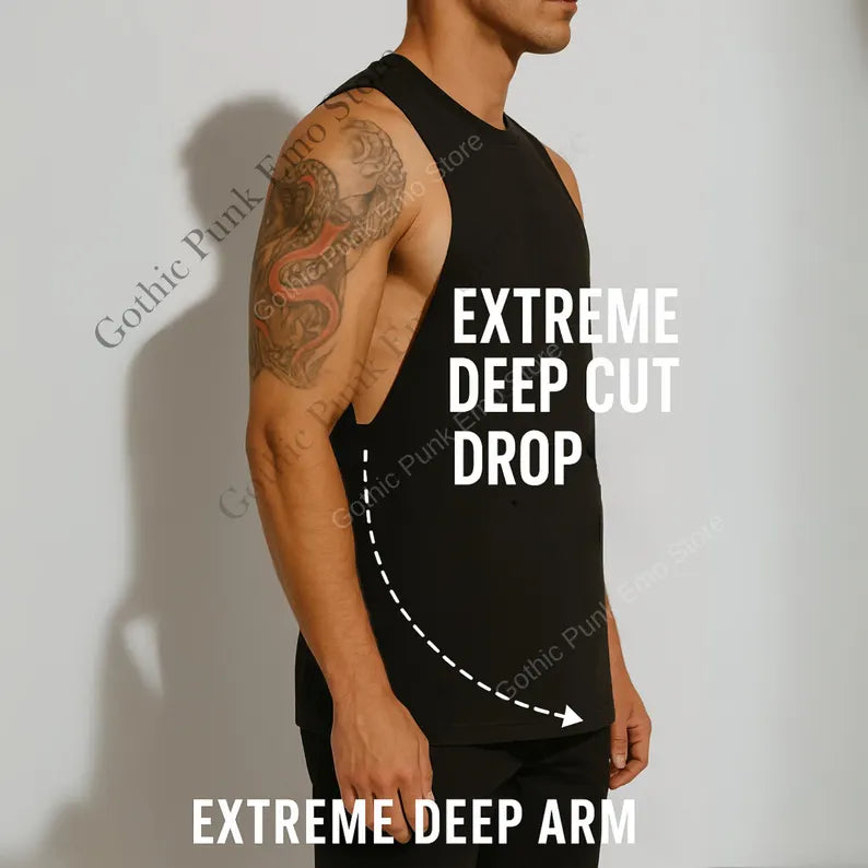 Deep Cut Muscle Tank Top Shirt