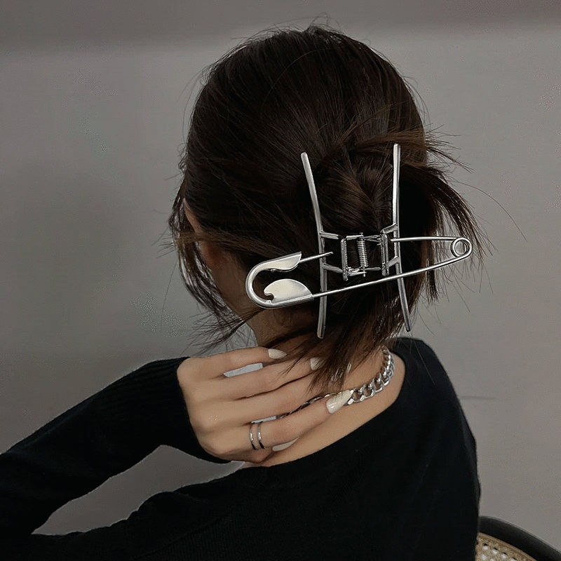 Safety Pin Hair Clips