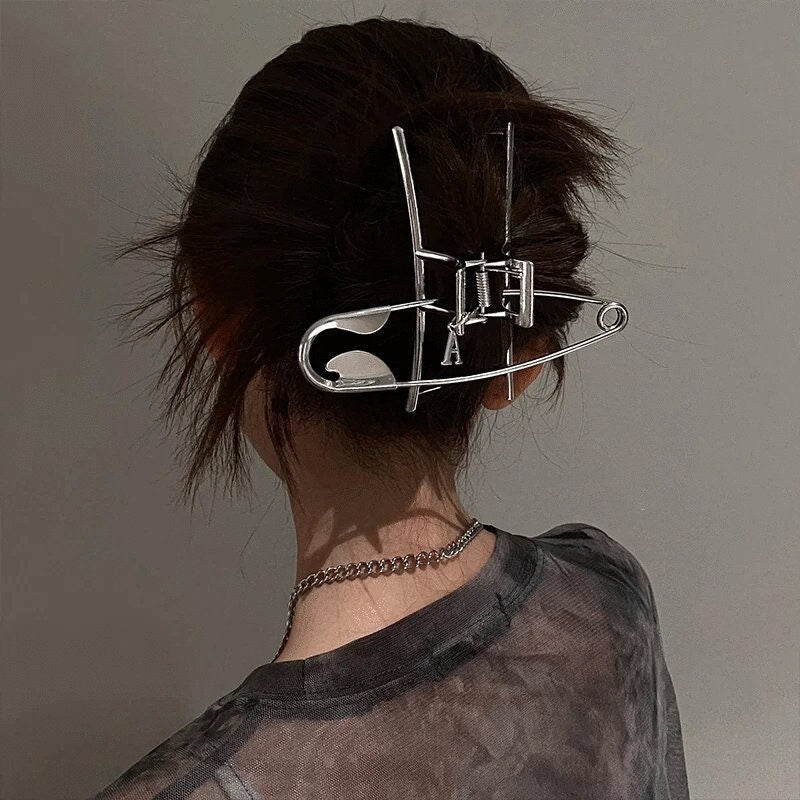 Safety Pin Hair Clips