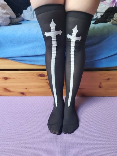 Gothic Cross Stocking Socks