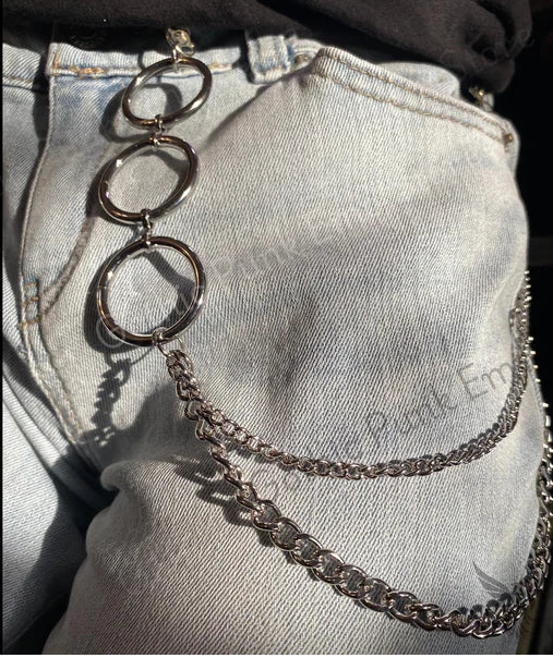 Gothic O Ring Layered Pants Chain