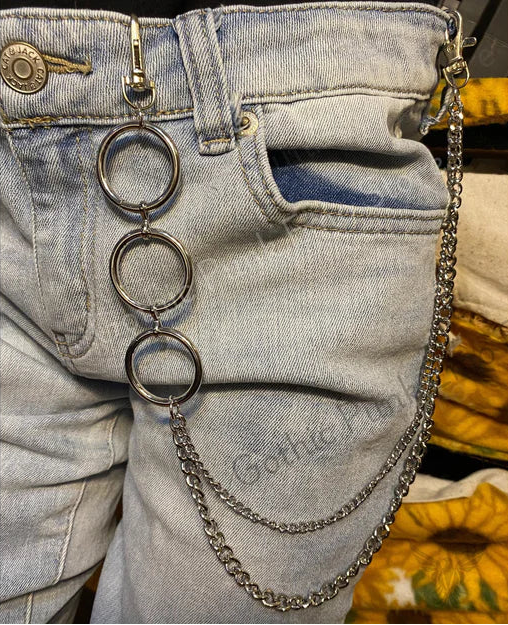 Gothic O Ring Layered Pants Chain