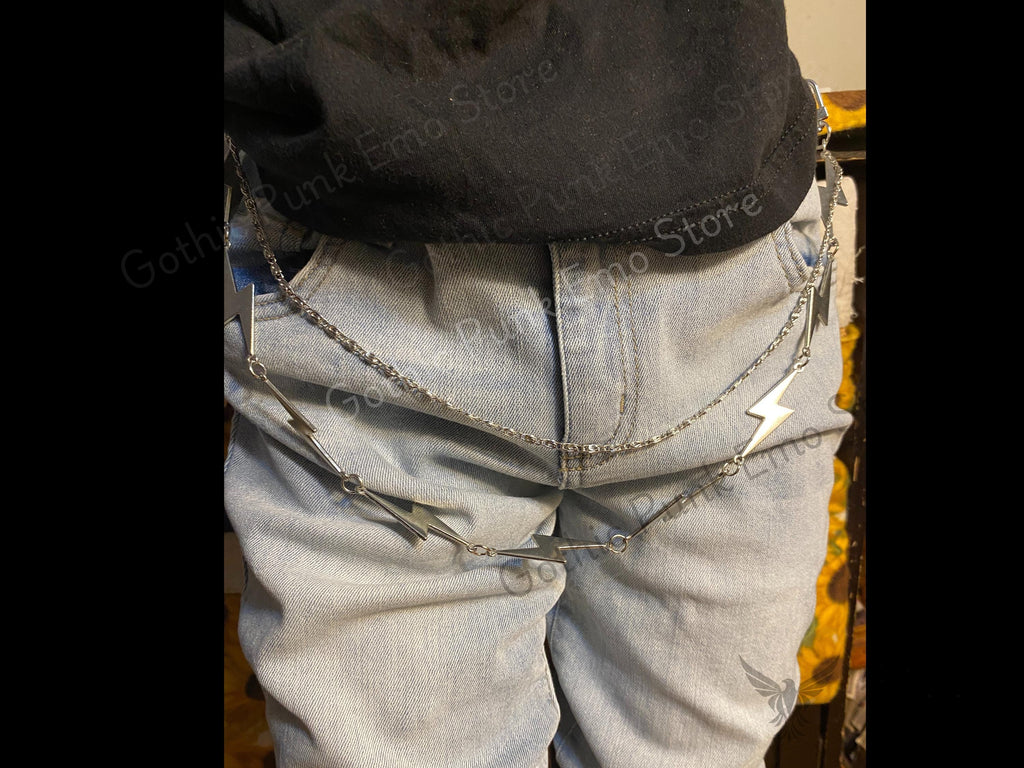 Lightning Bolt Flash Pants Chain