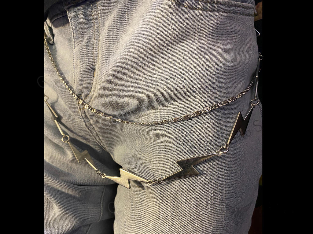 Lightning Bolt Flash Pants Chain