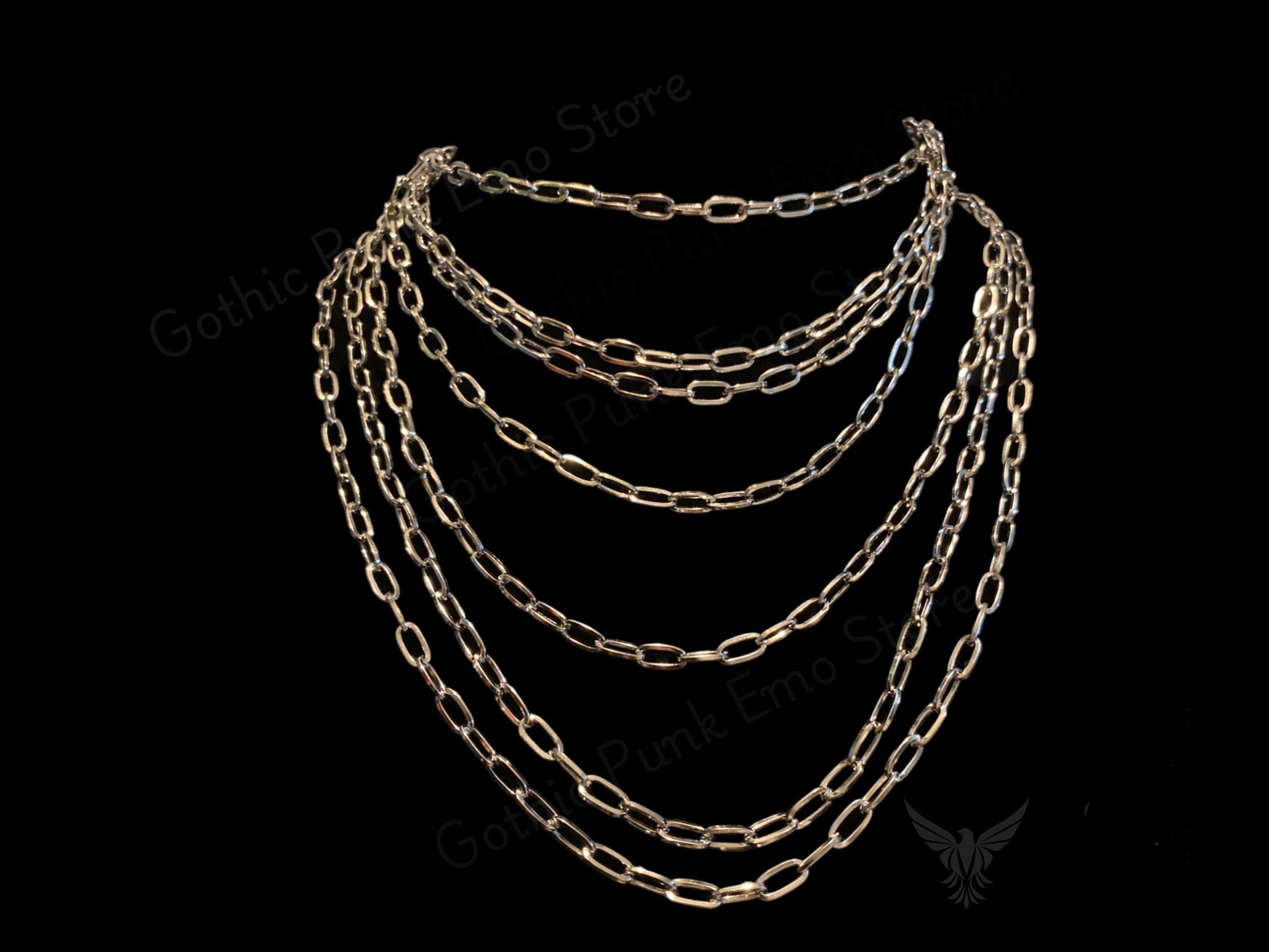 Layered Y2K Chain Necklace