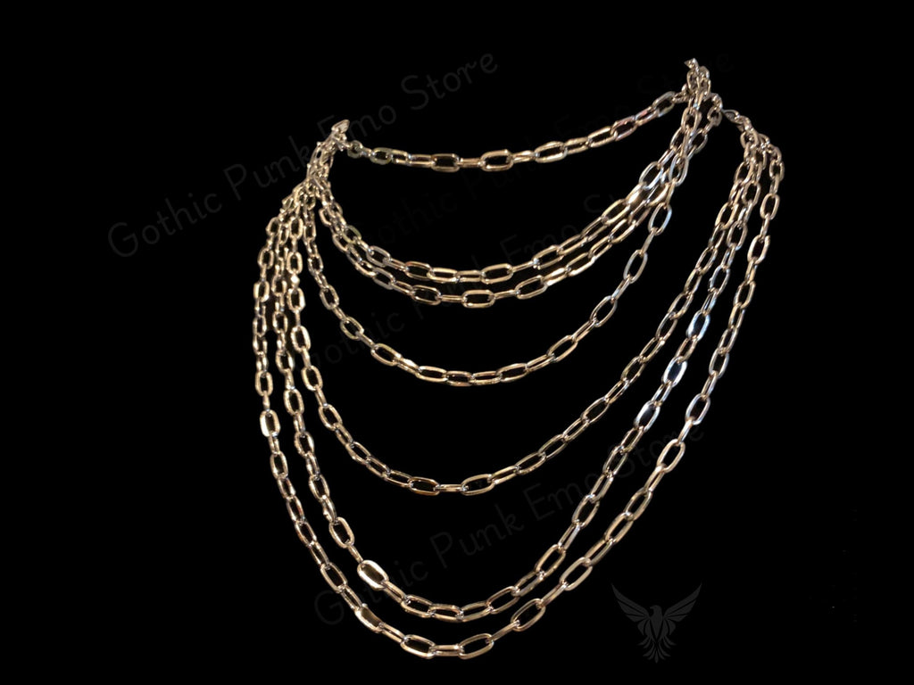 Layered Y2K Chain Necklace