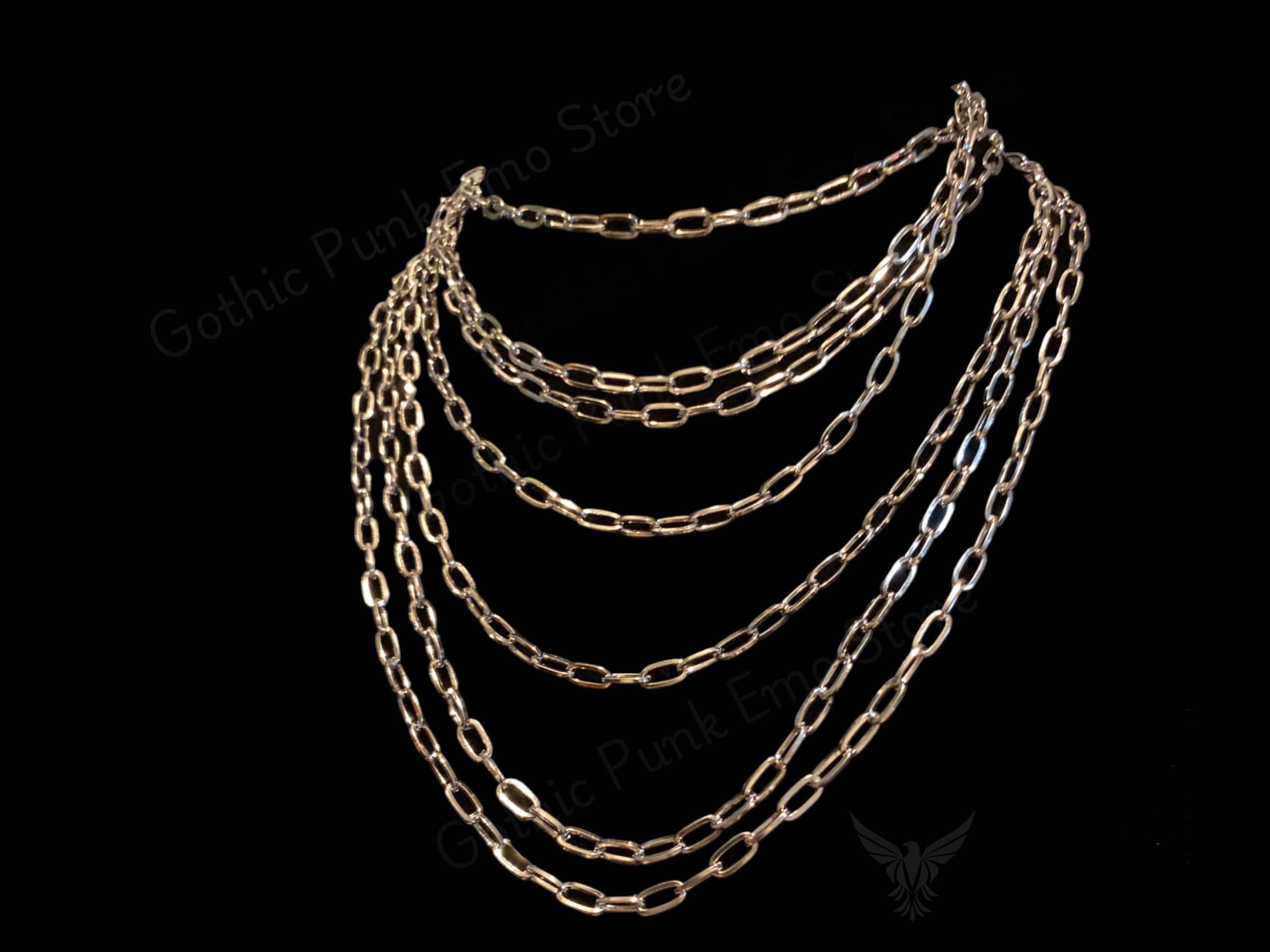 Layered Y2K Chain Necklace