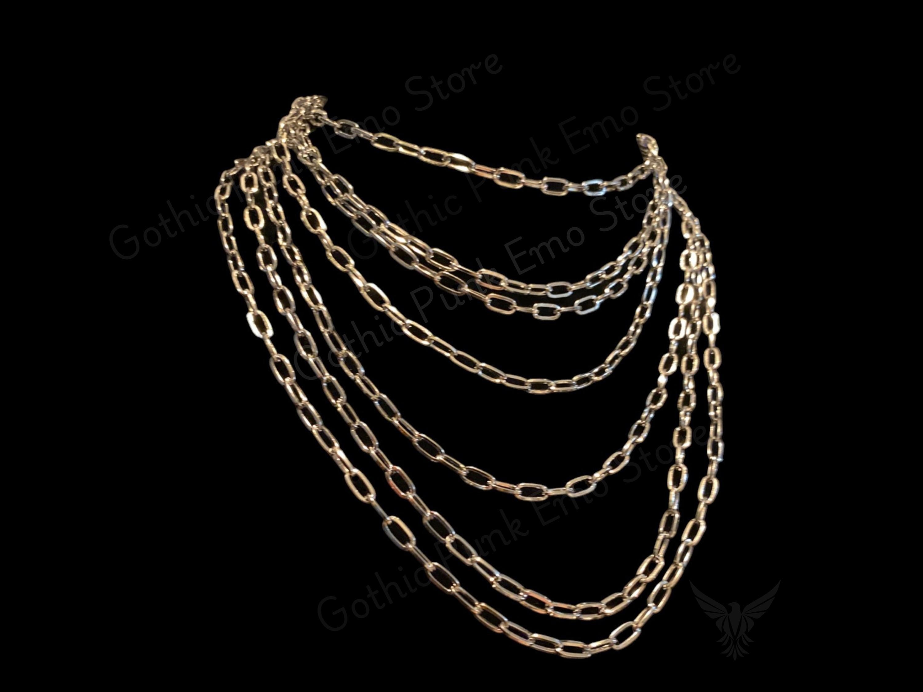 Layered Y2K Chain Necklace