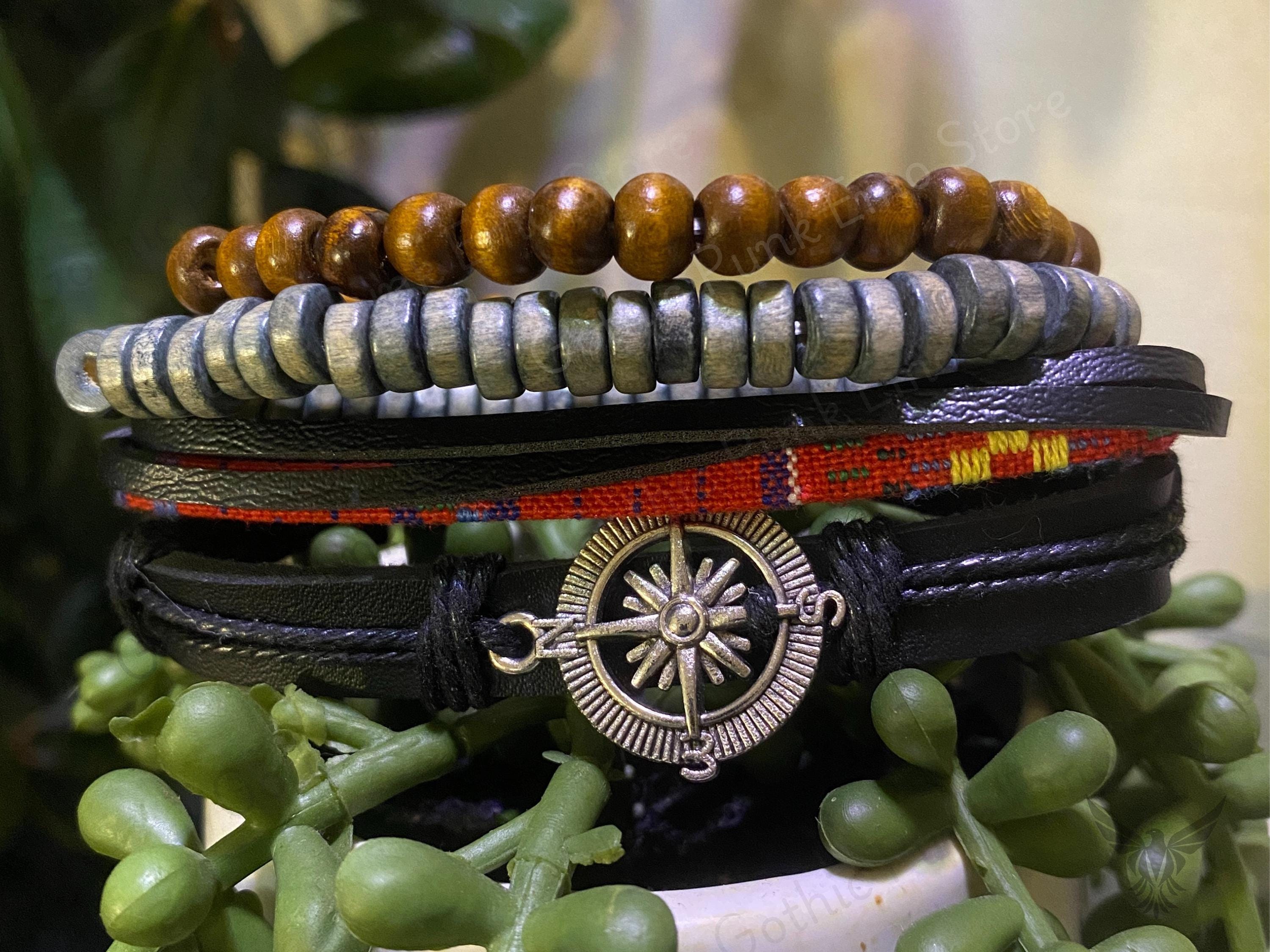 Boho Leather Bracelet Set