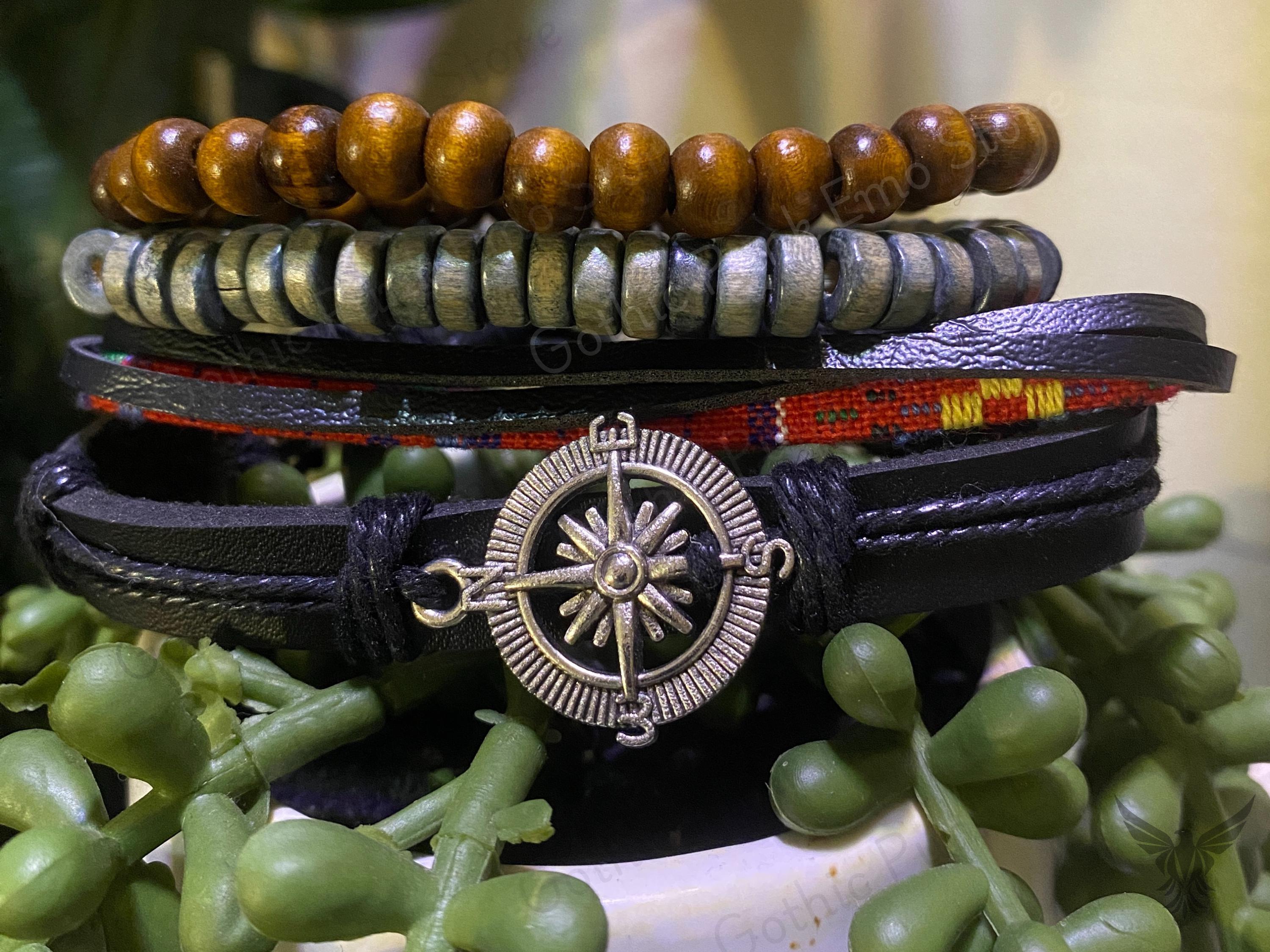 Boho Leather Bracelet Set