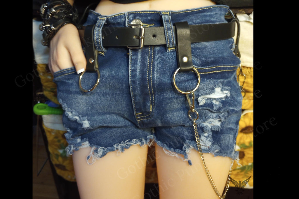 Black O-Ring Chain Belt