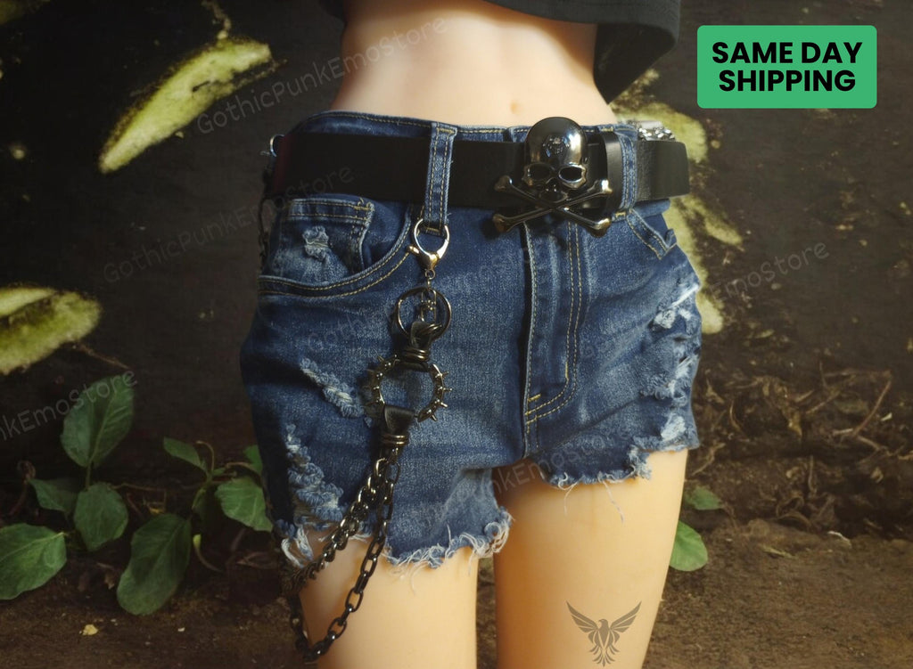 Skull Buckle Belt