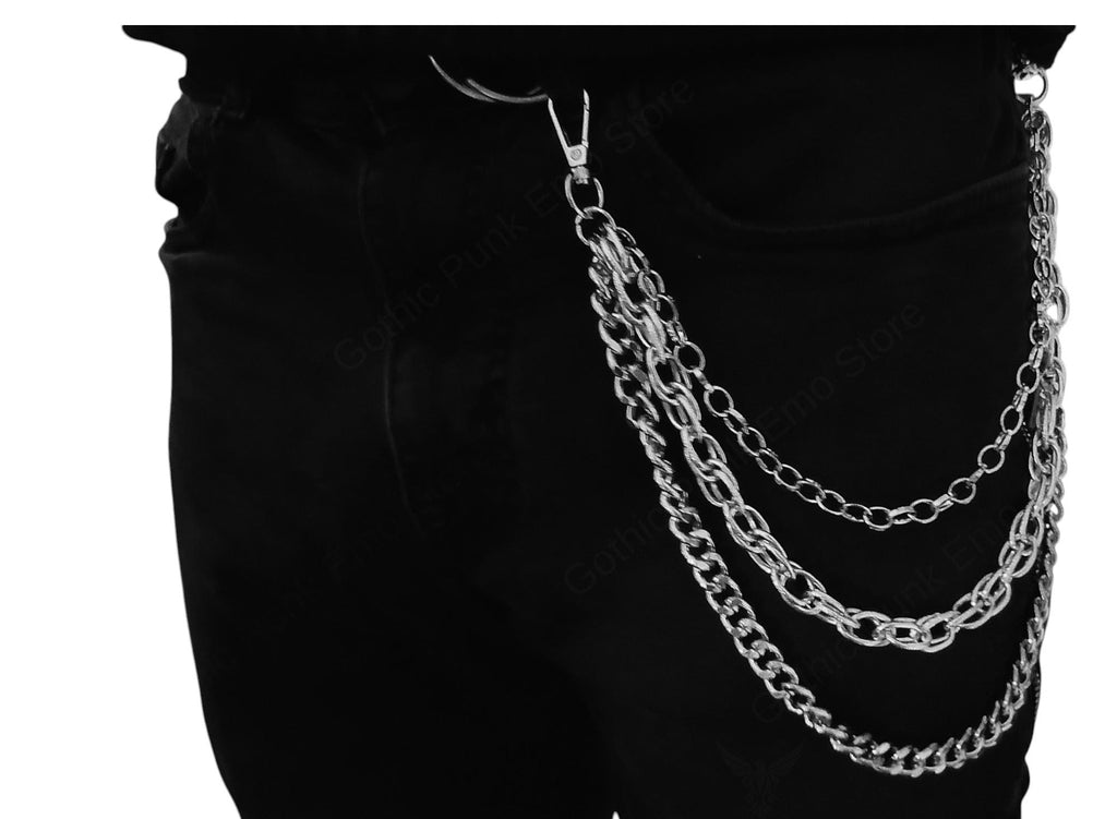 Layered 3 Row Pants Chain