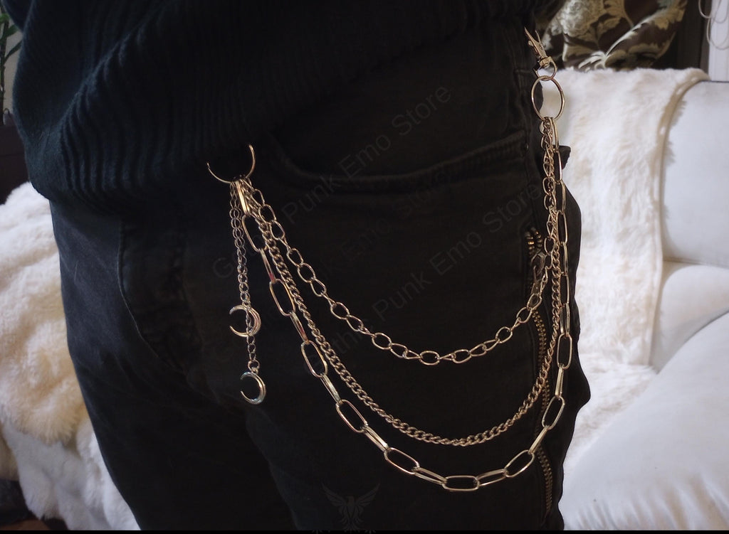 Moon Gothic 3-Layered Pants Chain