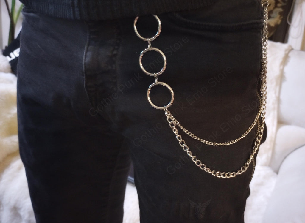 Gothic O Ring Layered Pants Chain