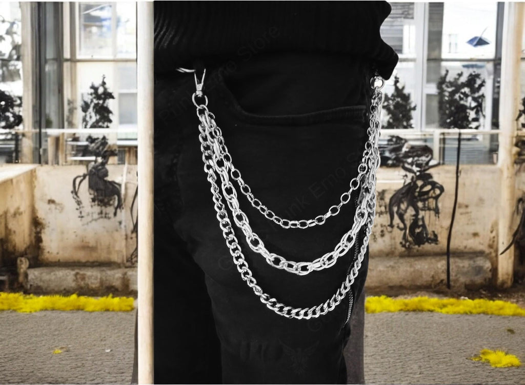 Layered 3 Row Pants Chain