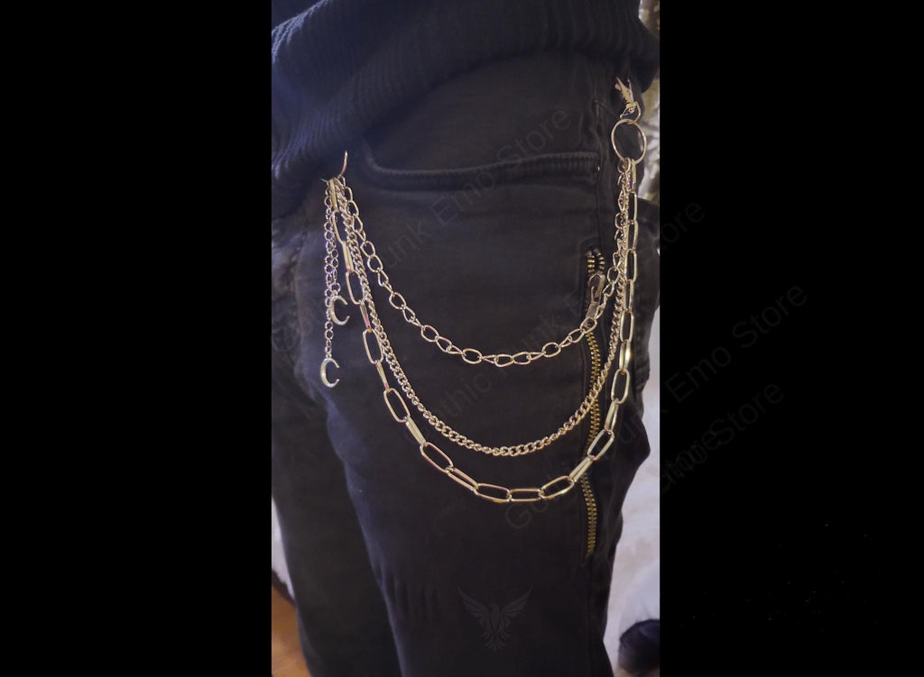 Moon Gothic 3-Layered Pants Chain