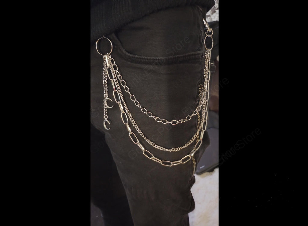 Moon Gothic 3-Layered Pants Chain