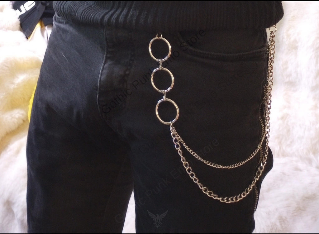 Gothic O Ring Layered Pants Chain