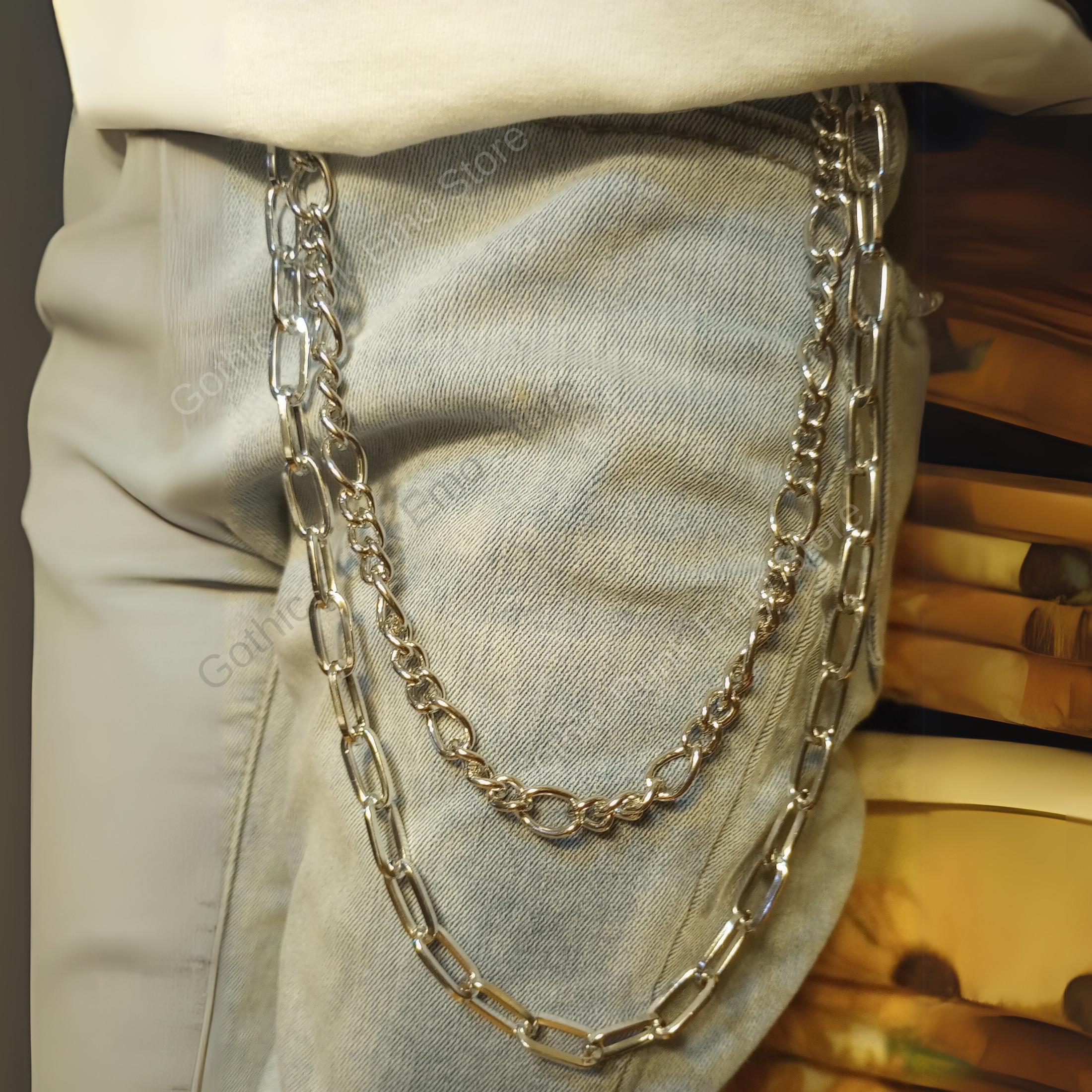 Y2K Silver Pants Chain