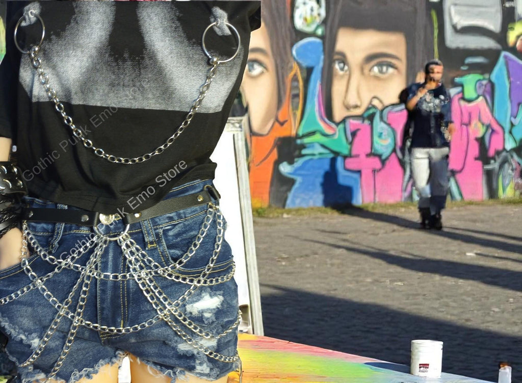 Emo Goth Chain Mail Belt