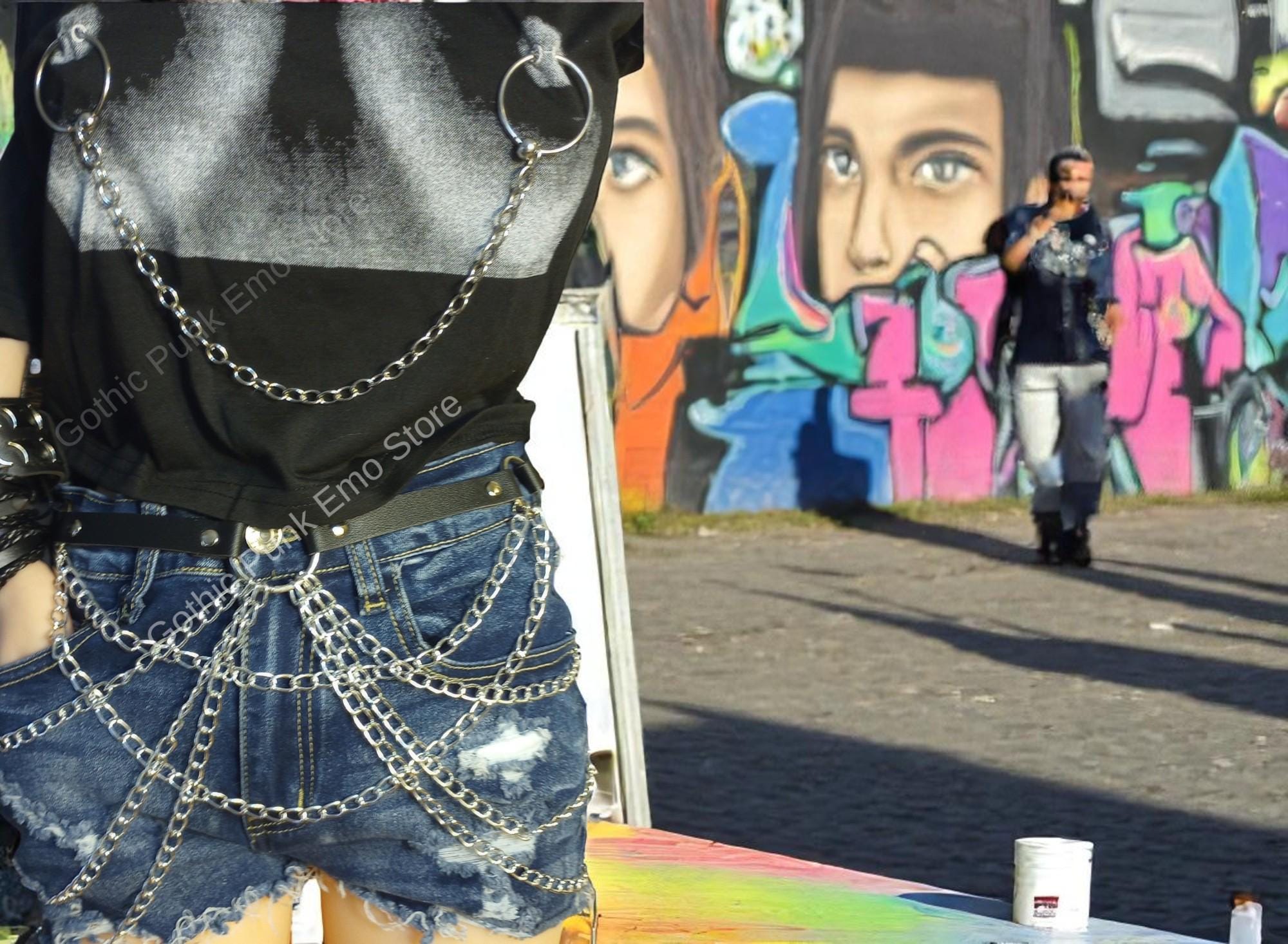 Emo Goth Chain Mail Belt