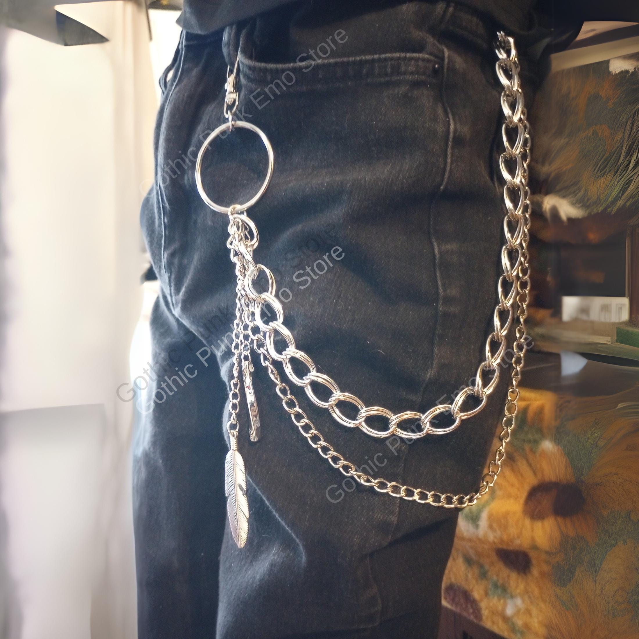 Leaf O Ring Boho Pants Chain