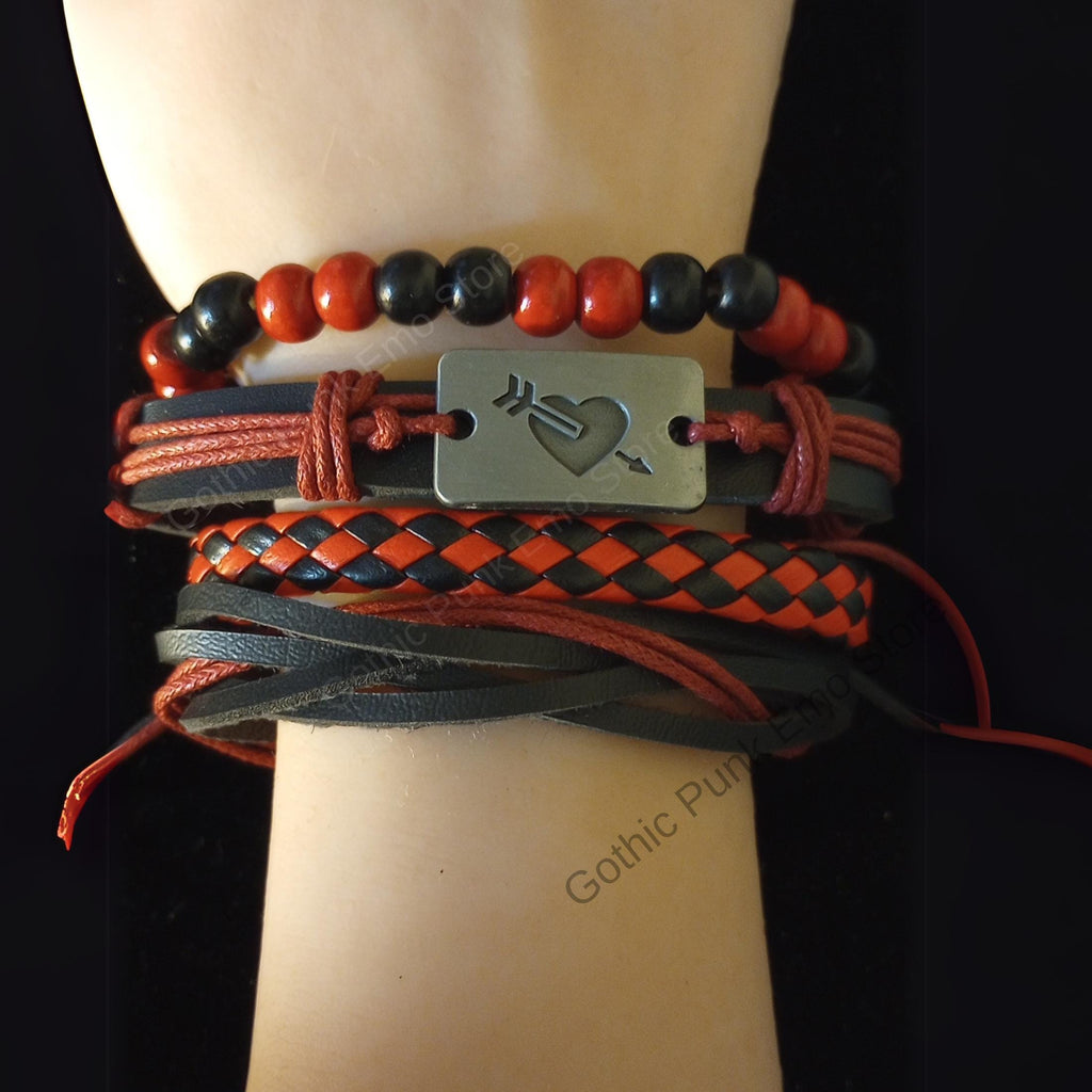 Black and Red Love Bracelet
