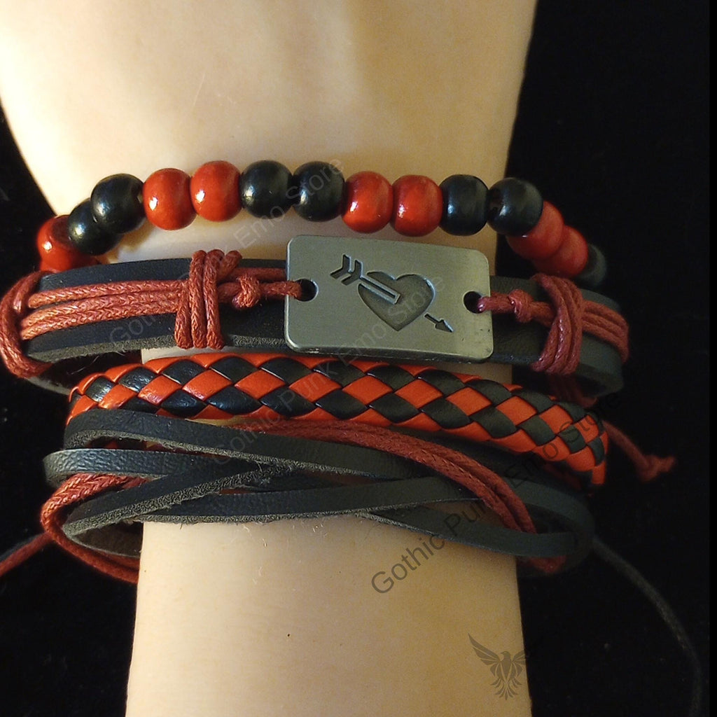 Black and Red Love Bracelet