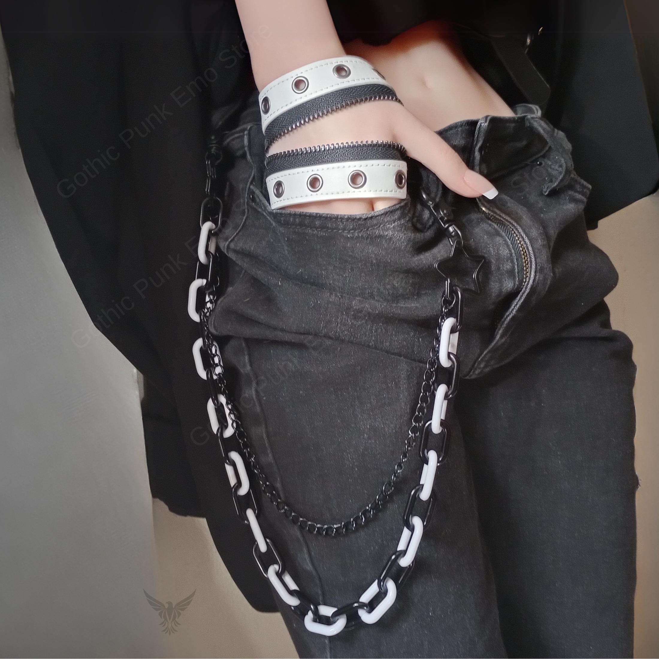 Black White Star Pants Chain