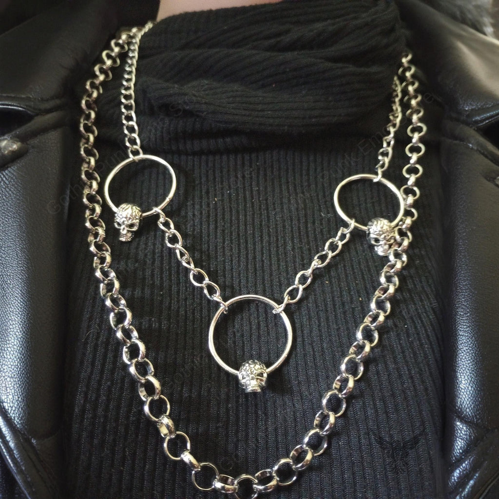 Skull O-Ring Punk Pants Chain