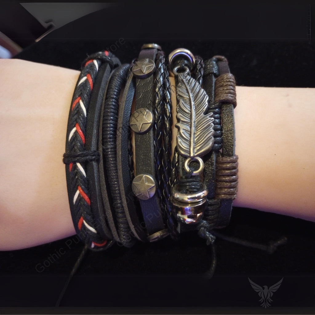 Leaf Star Emo Bracelet Set