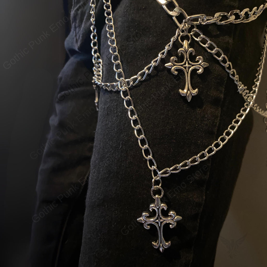 Layered Emo Punk Pants Necklace