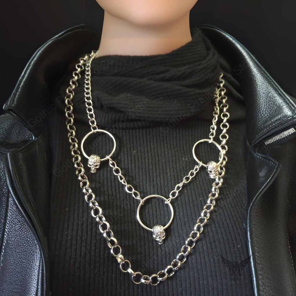 Skull O-Ring Punk Pants Chain