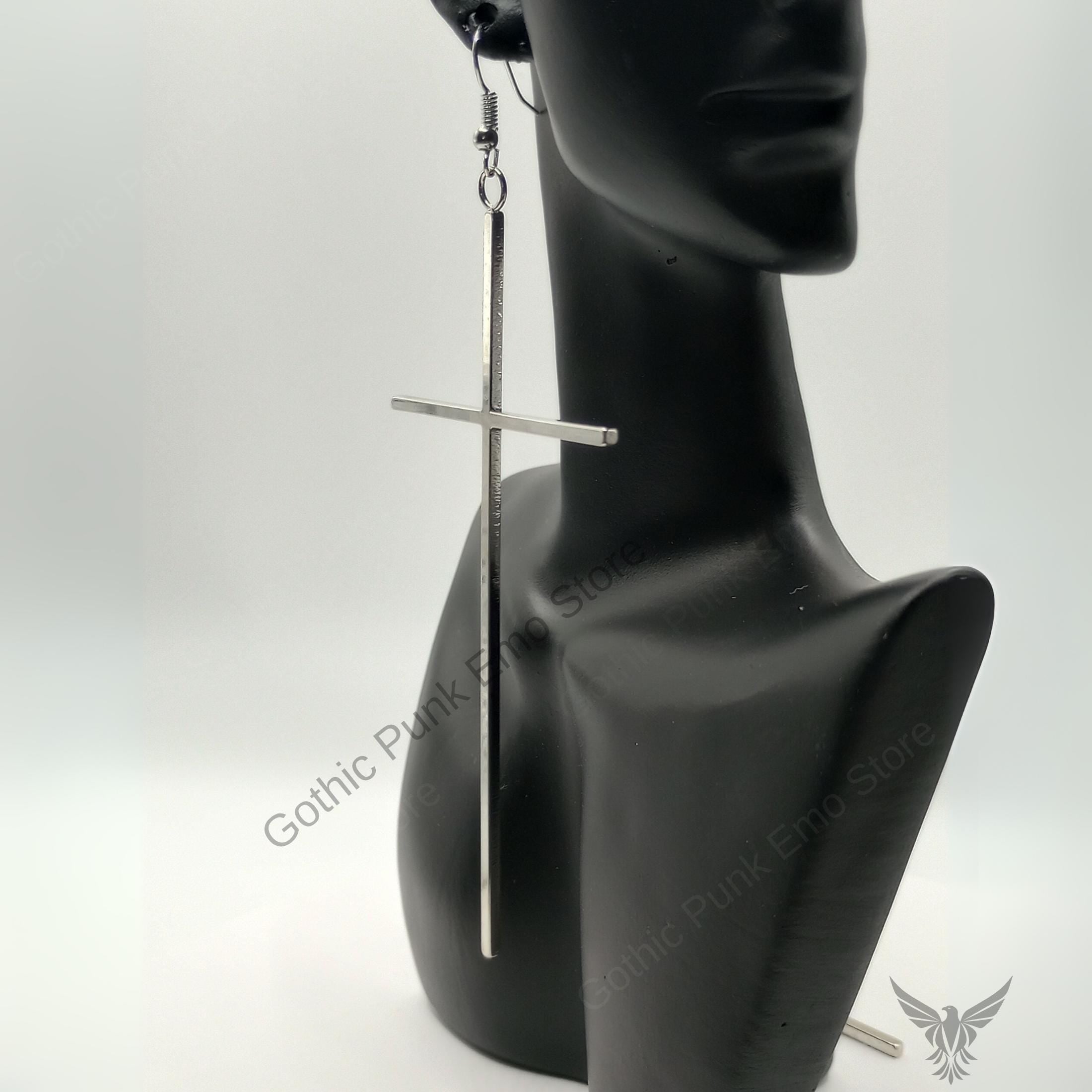 Cross Silver Earrings