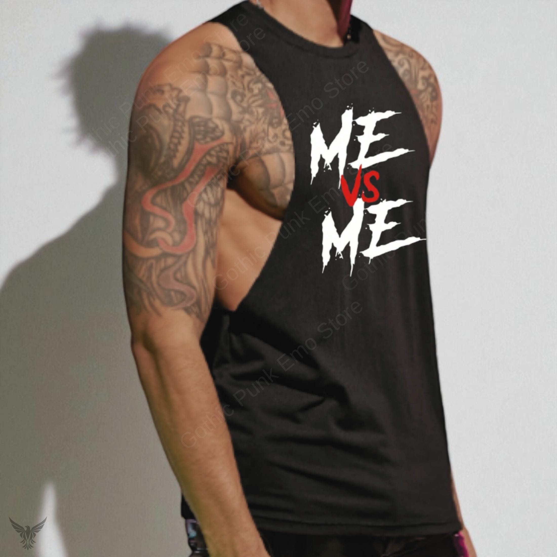 Tank Top Black Cut Out Shirt