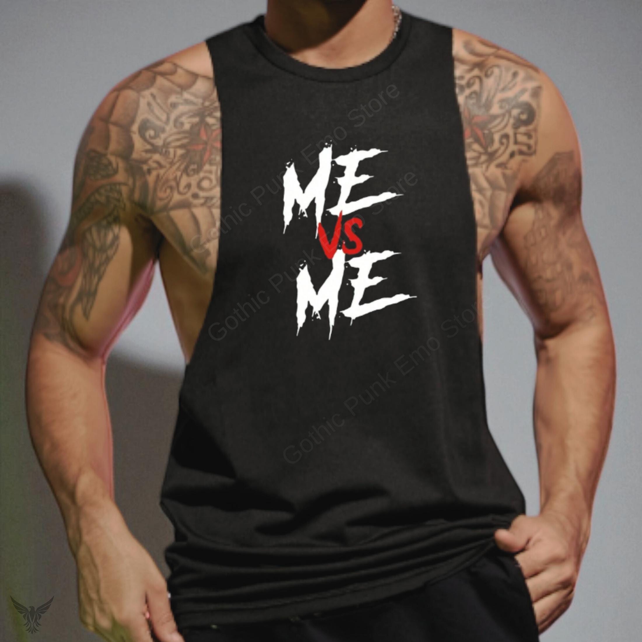 Tank Top Black Cut Out Shirt