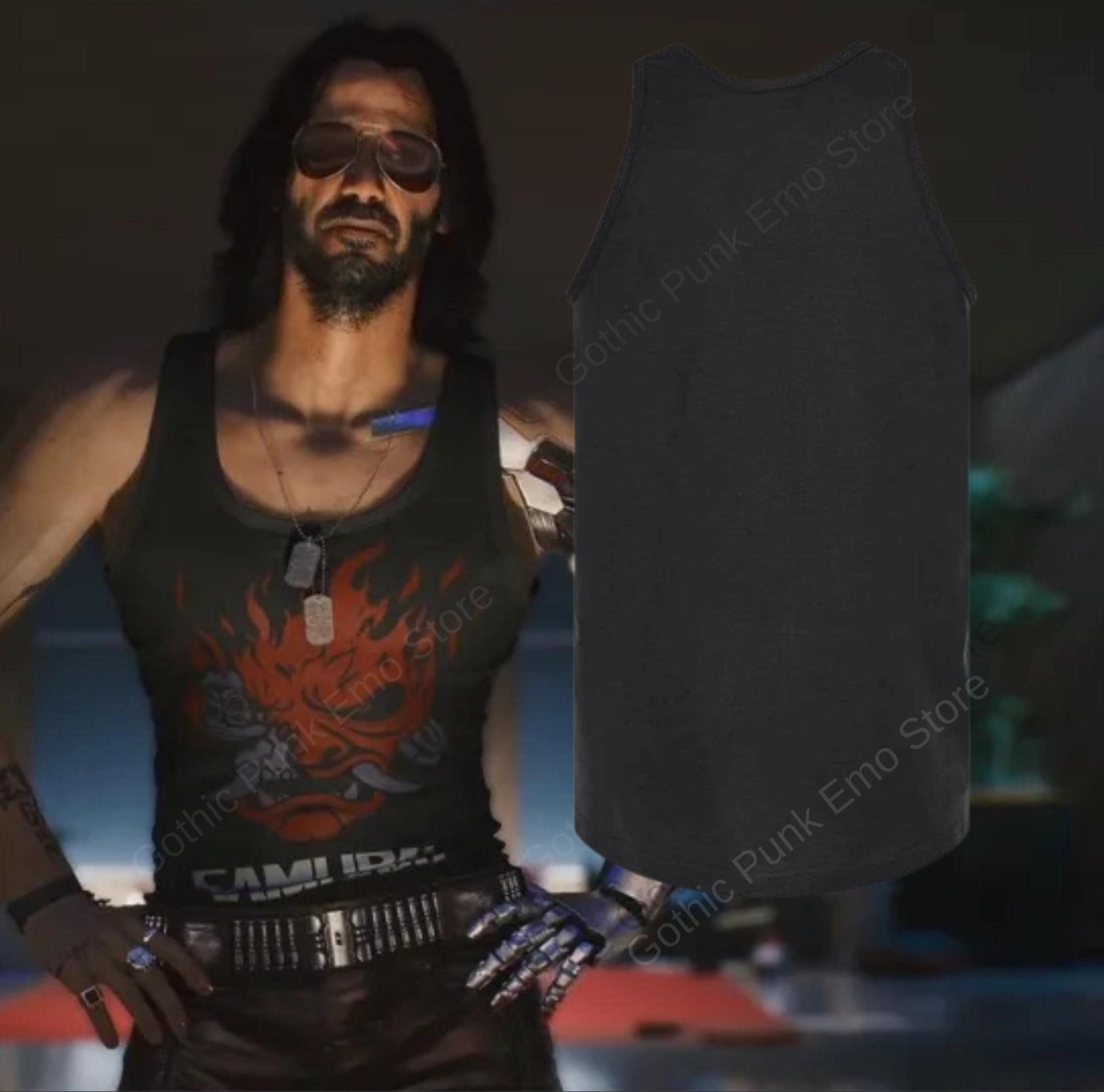 Johnny Silverhand Tank Top: Cyberpunk 2077