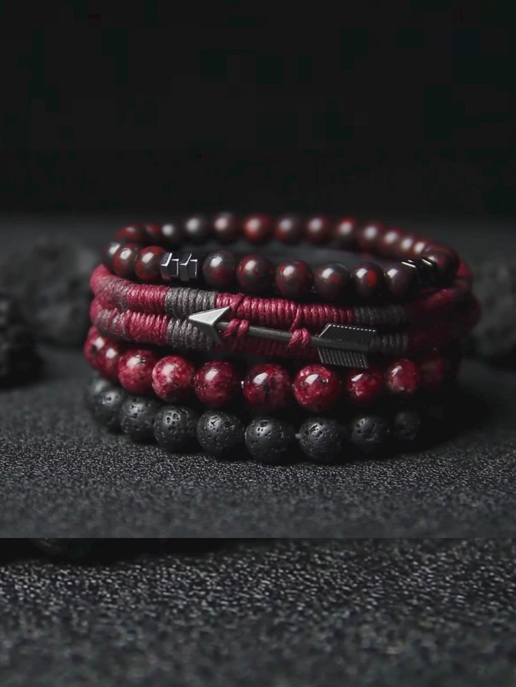 Red Jasper Boho Bracelet Set