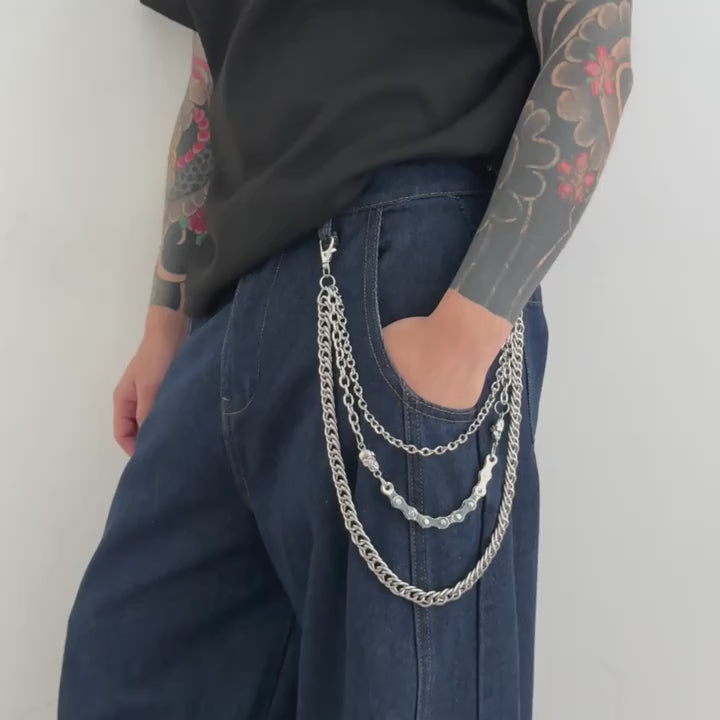 Bike Skull Wallet Chain