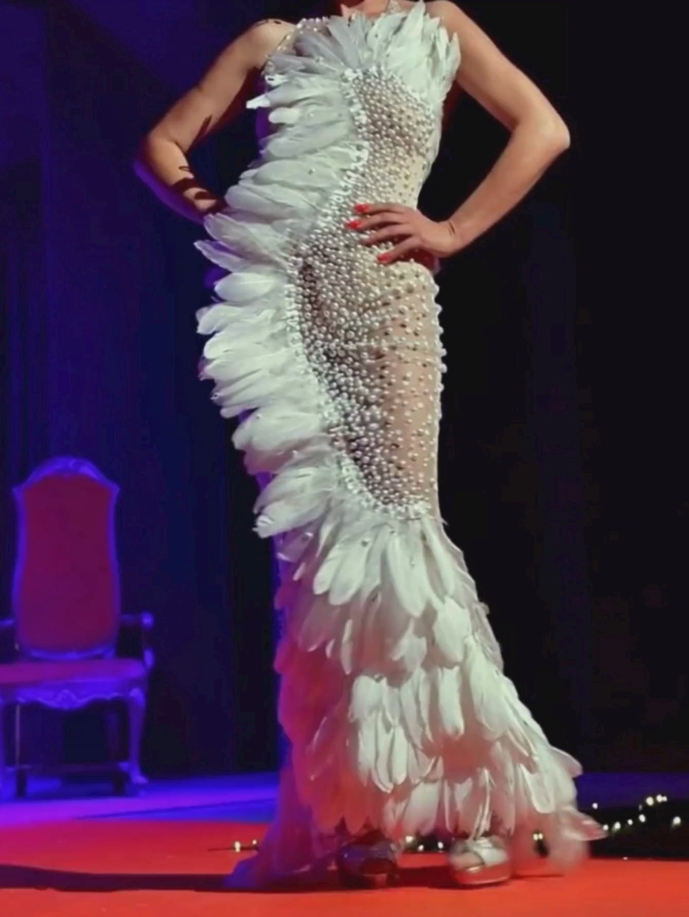 Black Feather Dress
