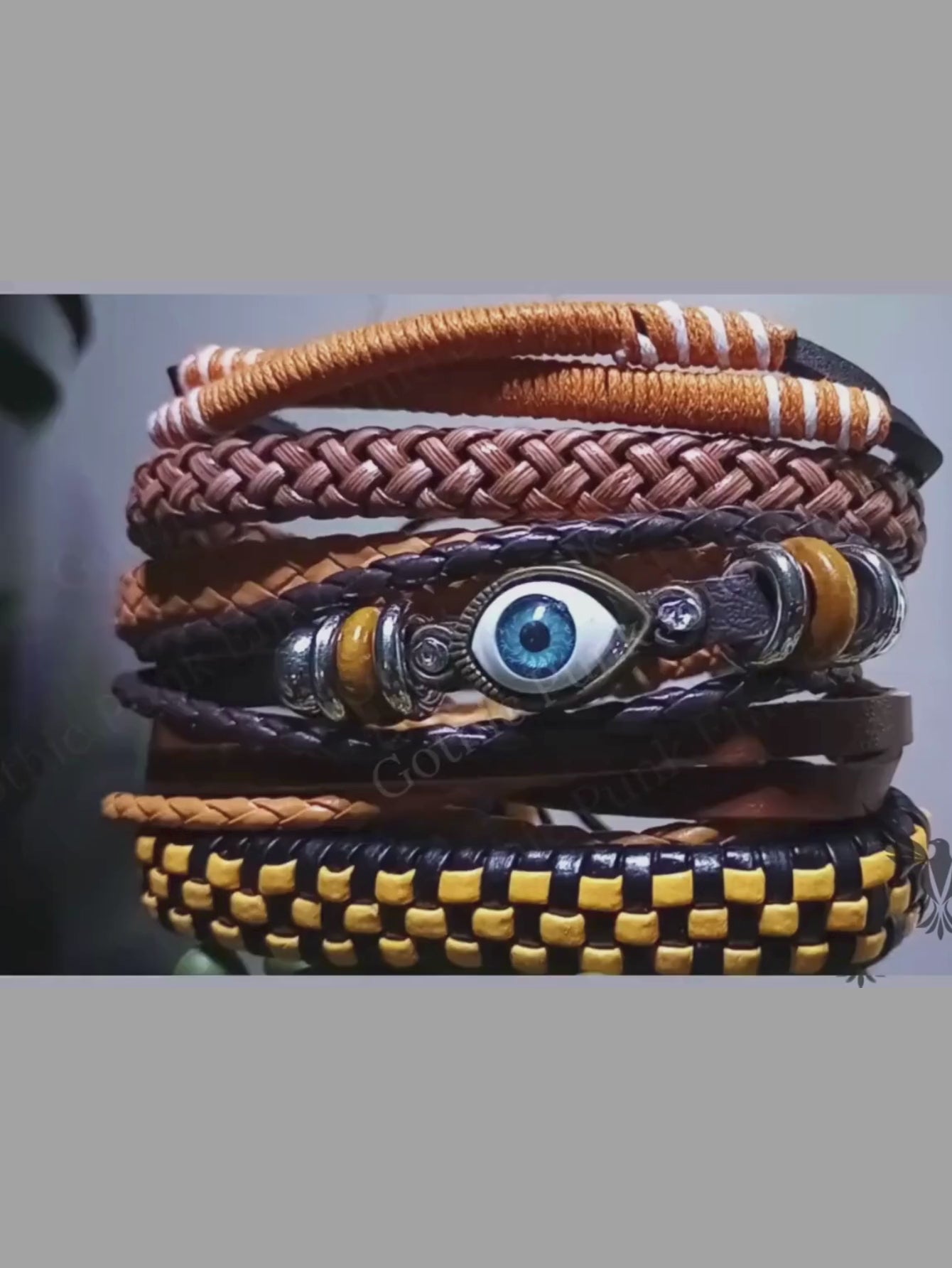 Orange 6pc Eye Bracelet
