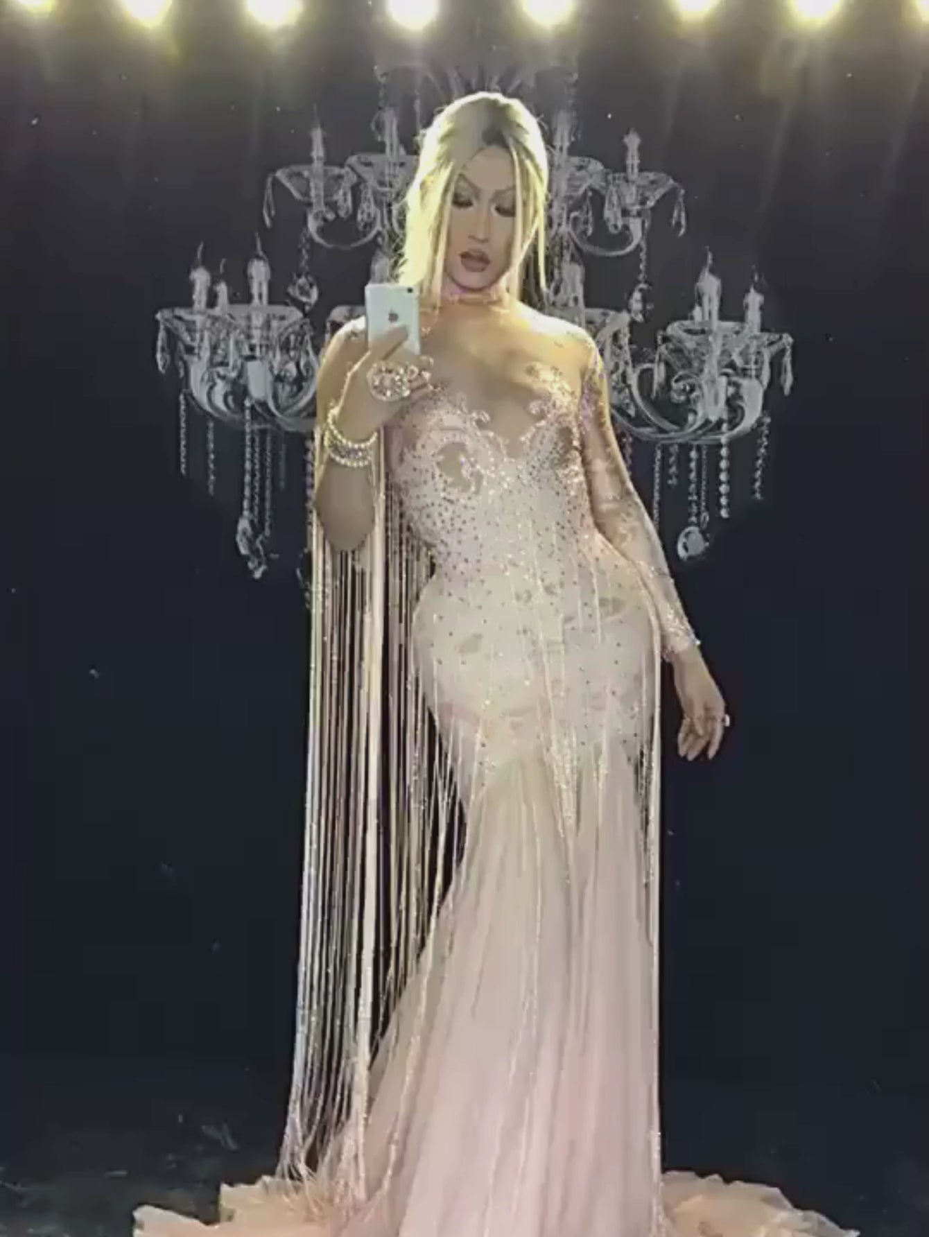 Pink Sheer Drag Queen Dress