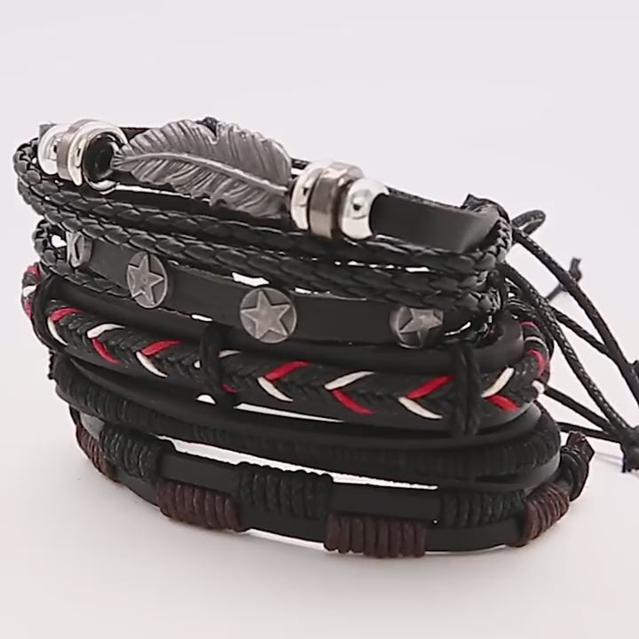 Leaf Star Emo Bracelet Set