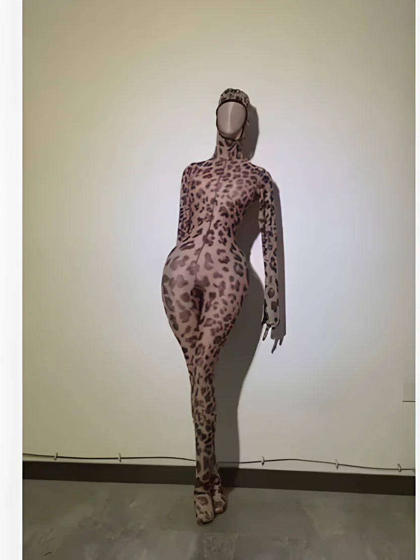 Beyonce Inspired Leopard Lyrical Jumpsuit