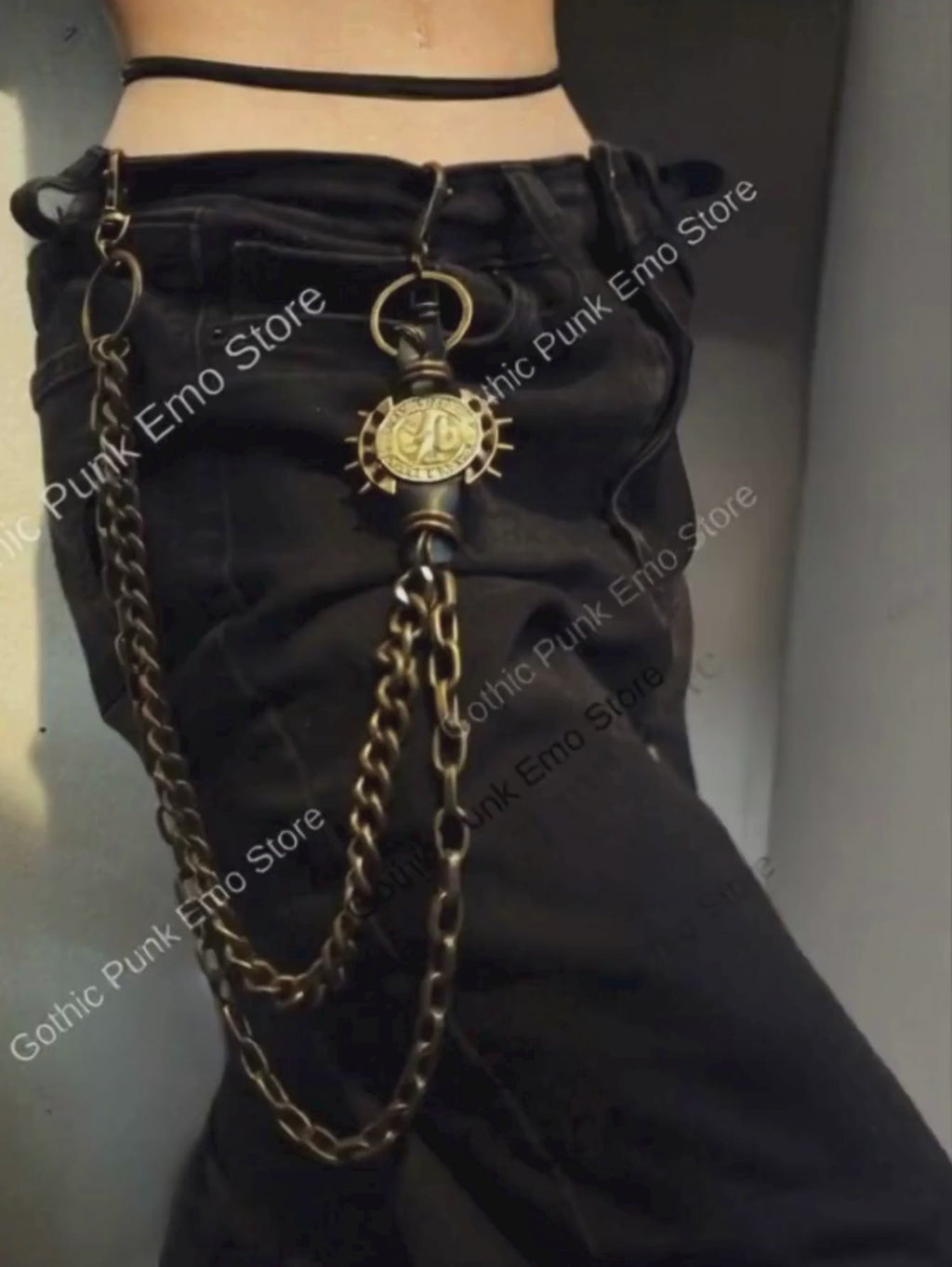AC\DC Punk Wallet Chain Medallion