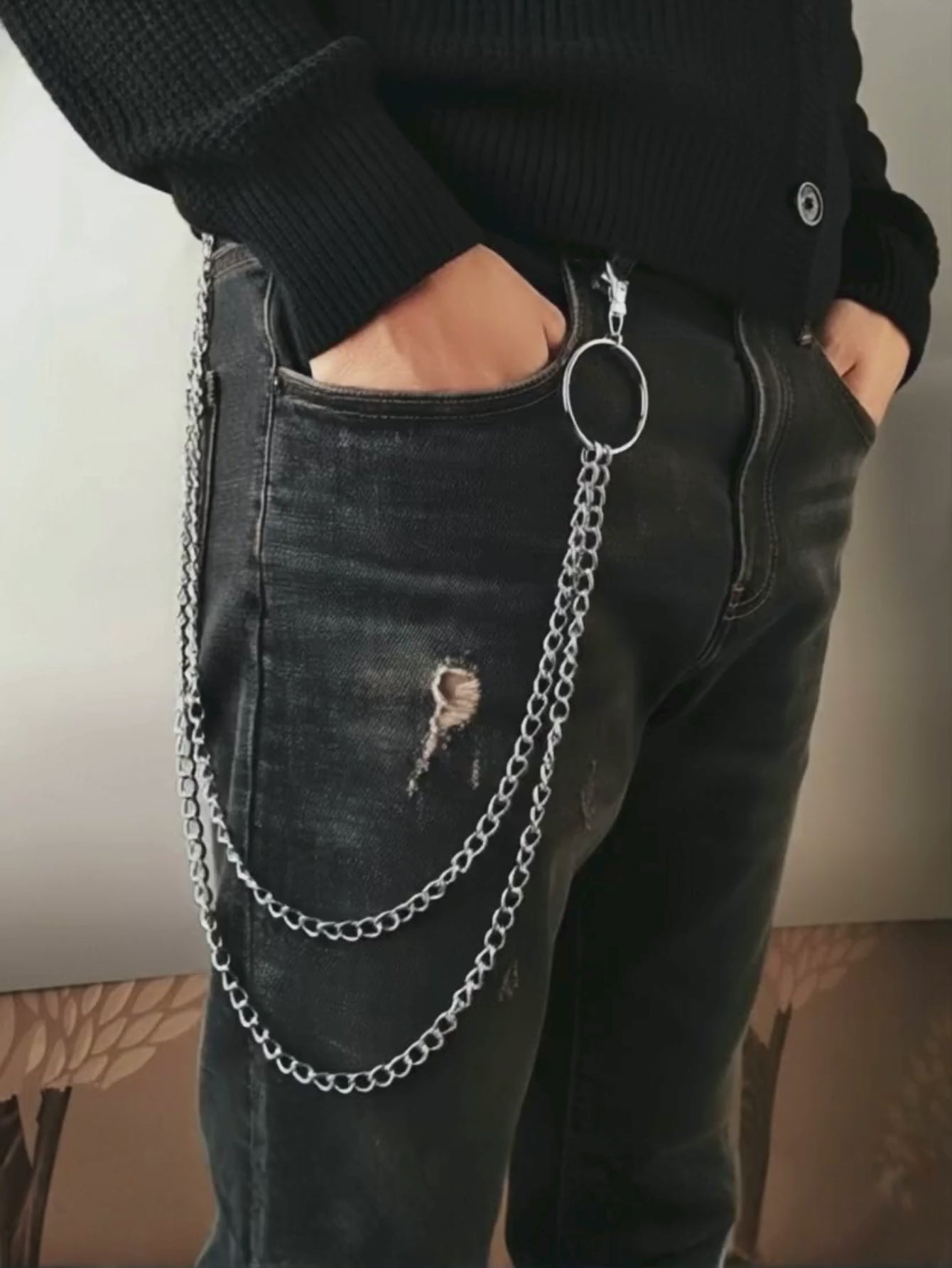 3 Layer Biker Wallet Chain
