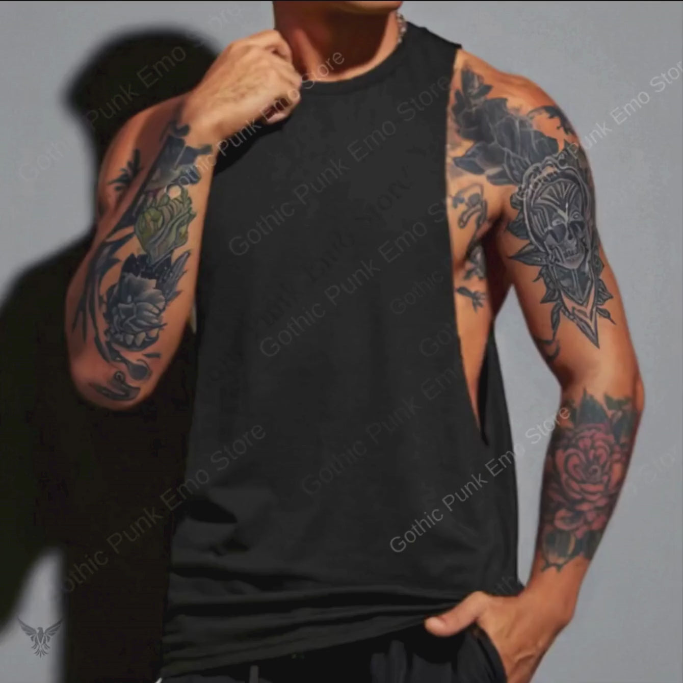 Deep Cut Muscle Tank Top Shirt