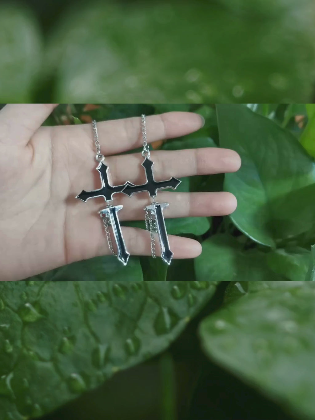 Cross Gothic Punk Earrings