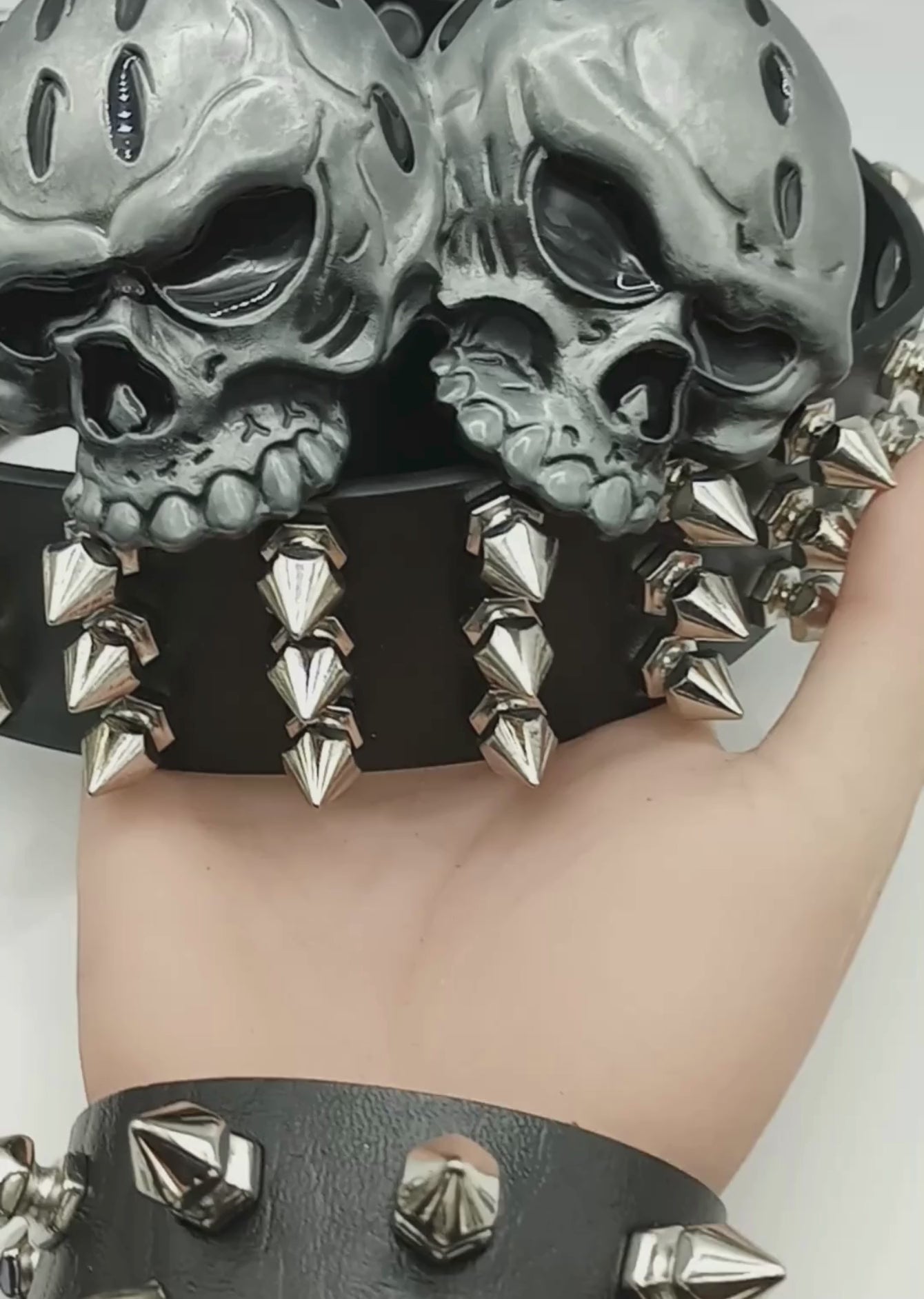 Skull Tree Spiked Belt